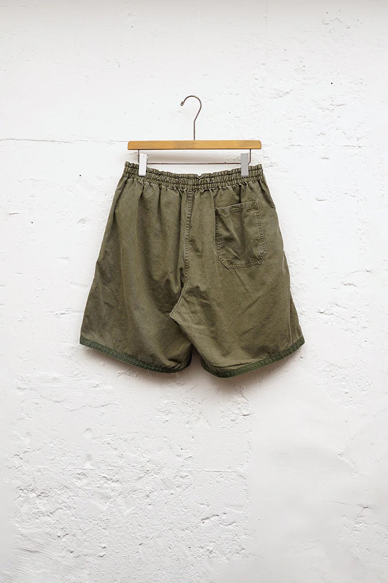 ◯ Nigel Cabourn - RUGGER SHORT PIGMENT FADE - GREEN