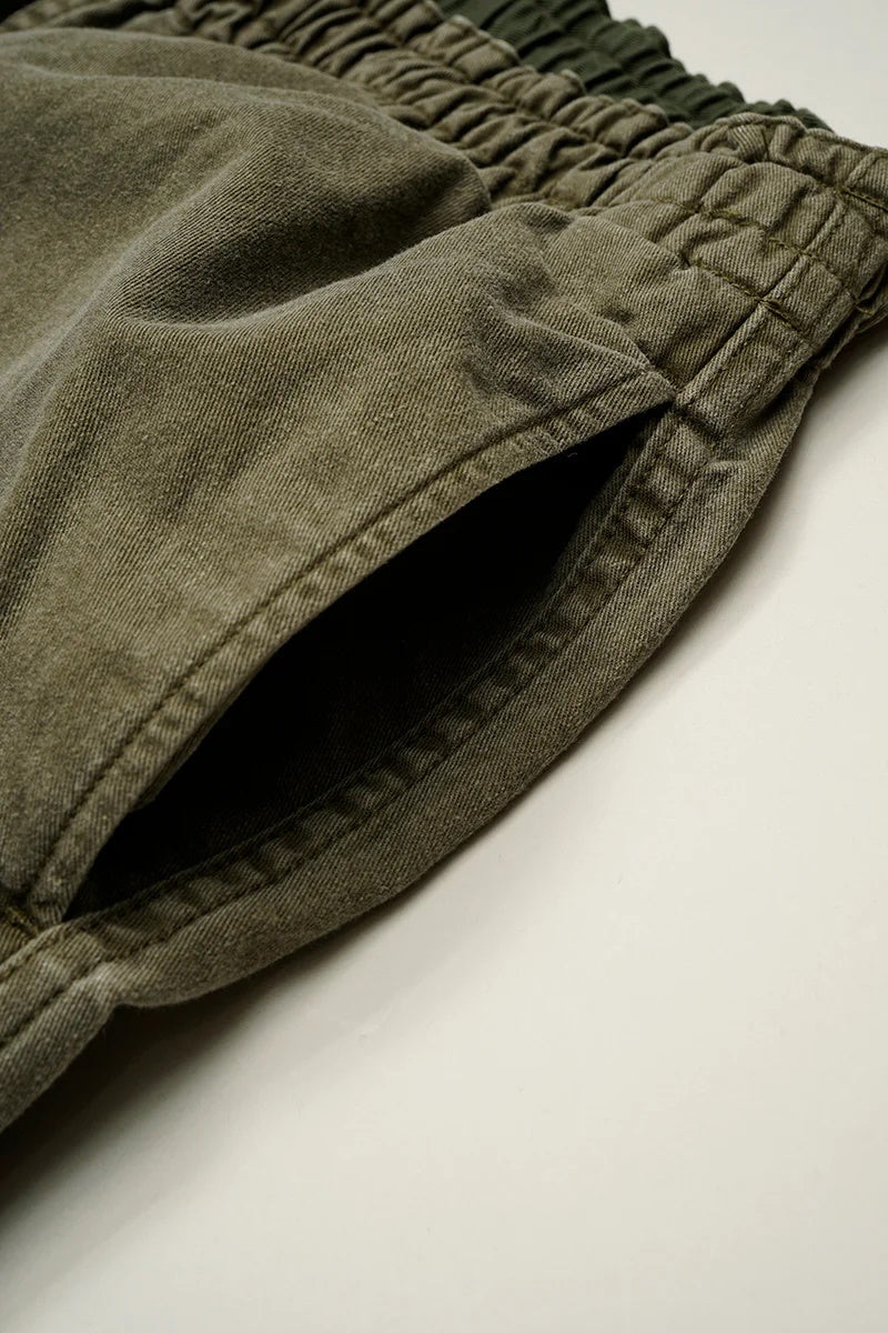 ◯ Nigel Cabourn - RUGGER SHORT PIGMENT FADE - GREEN