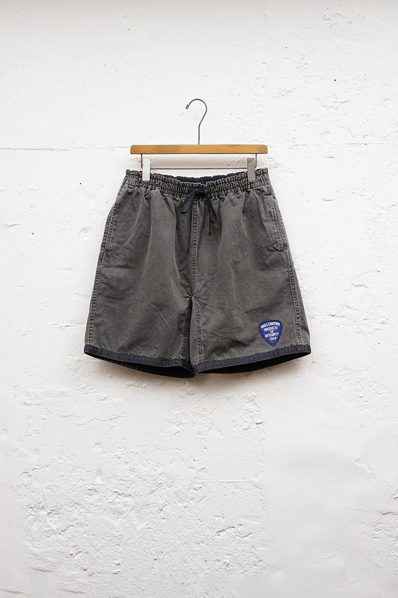 ◯ Nigel Cabourn - RUGGER SHORT PIGMENT FADE - CHARCOAL GRAY