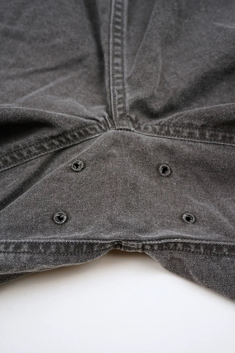 ◯ Nigel Cabourn - RUGGER SHORT PIGMENT FADE - CHARCOAL GRAY