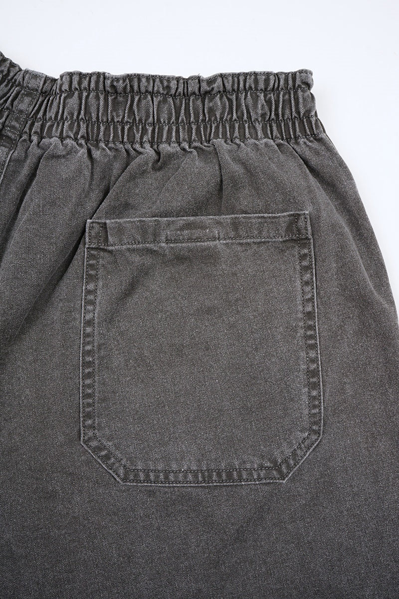 ◯ Nigel Cabourn - RUGGER SHORT PIGMENT FADE - CHARCOAL GRAY