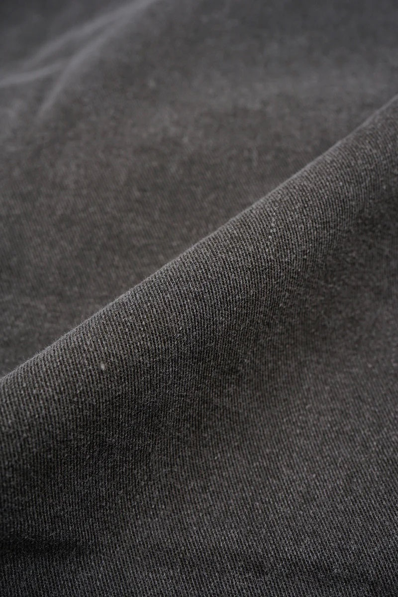 ◯ Nigel Cabourn - RUGGER SHORT PIGMENT FADE - CHARCOAL GRAY
