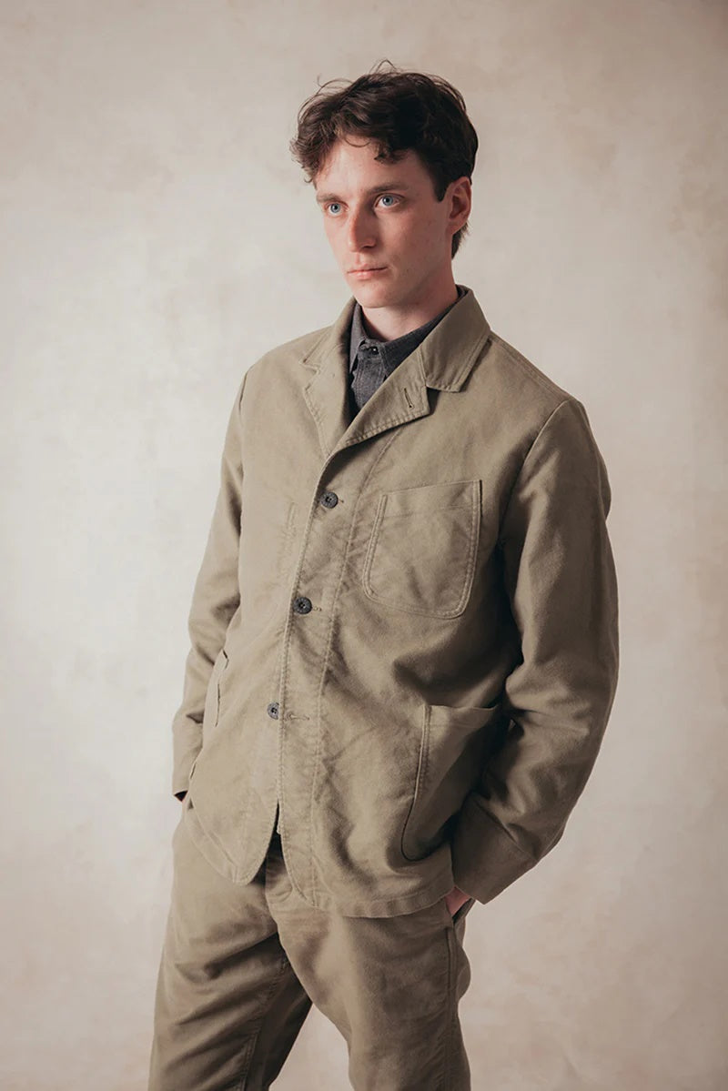 ◯ Nigel Cabourn - JK03-M WORK SUIT JK MOLESKIN - GREEN