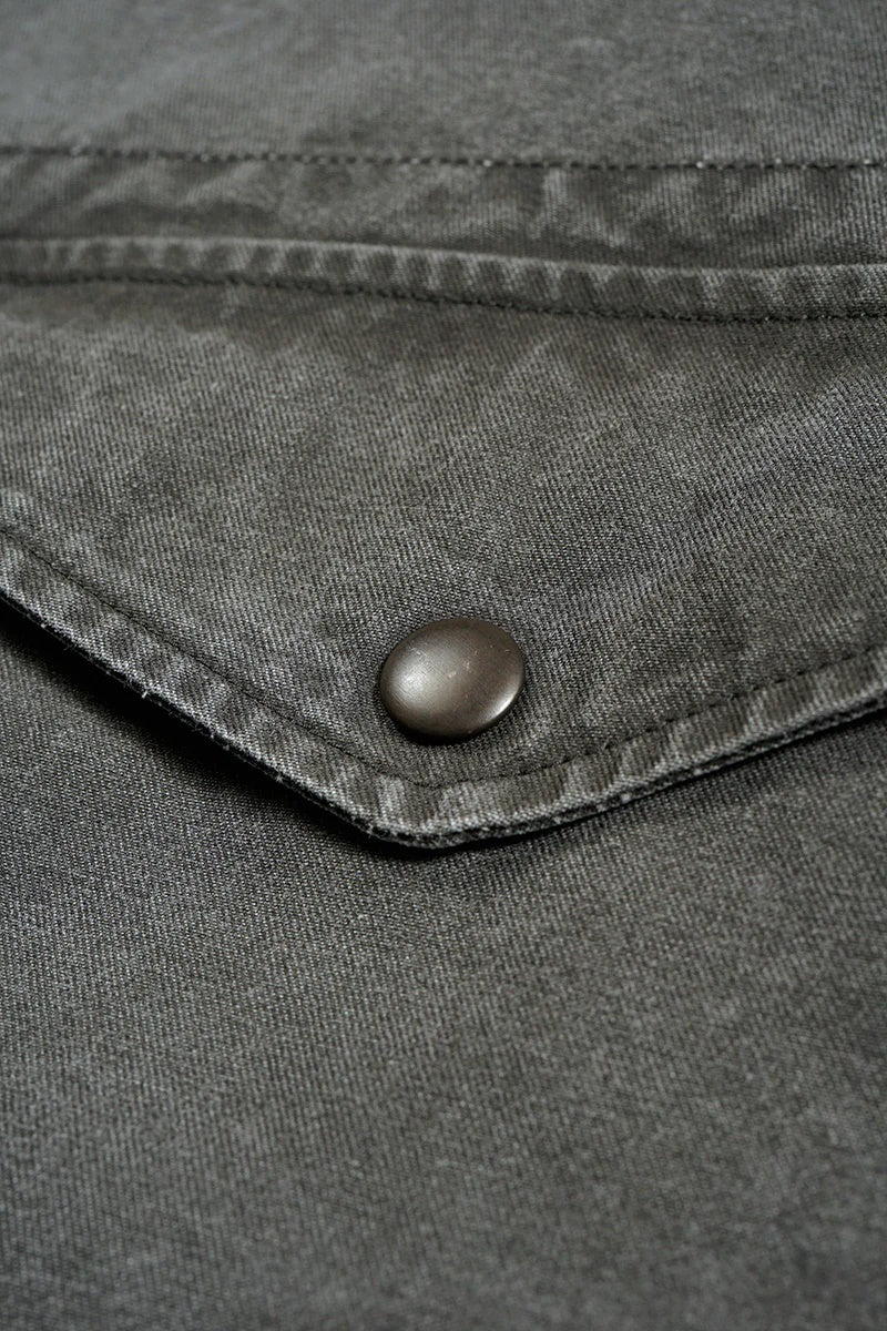 ◯ Nigel Cabourn - PARATROOPER SHIRT PIGMENT - CHARCOAL GRAY