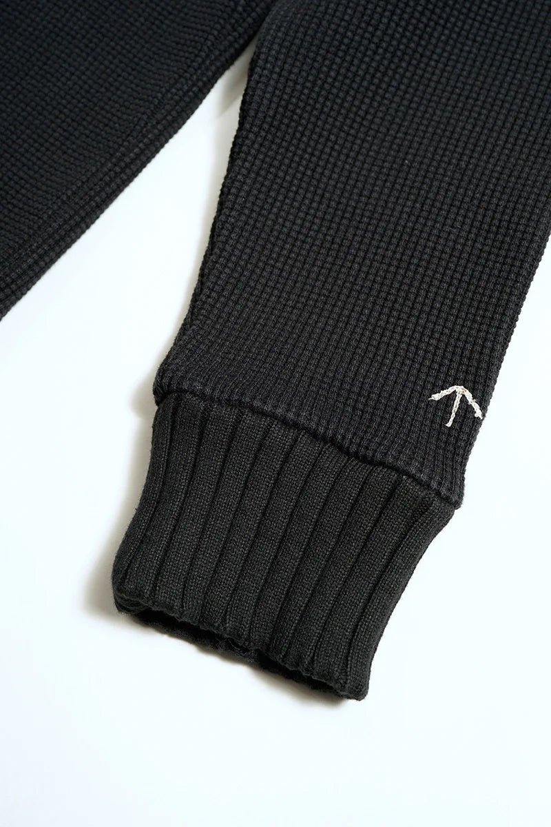 ◯ Nigel Cabourn - TURTLE NECK WAFFLE - BLACK