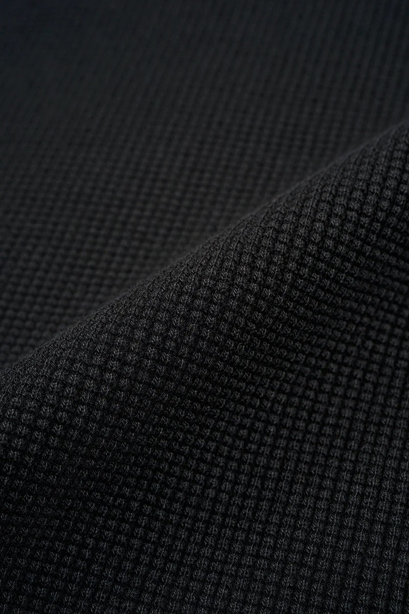 ◯ Nigel Cabourn - TURTLE NECK WAFFLE - BLACK