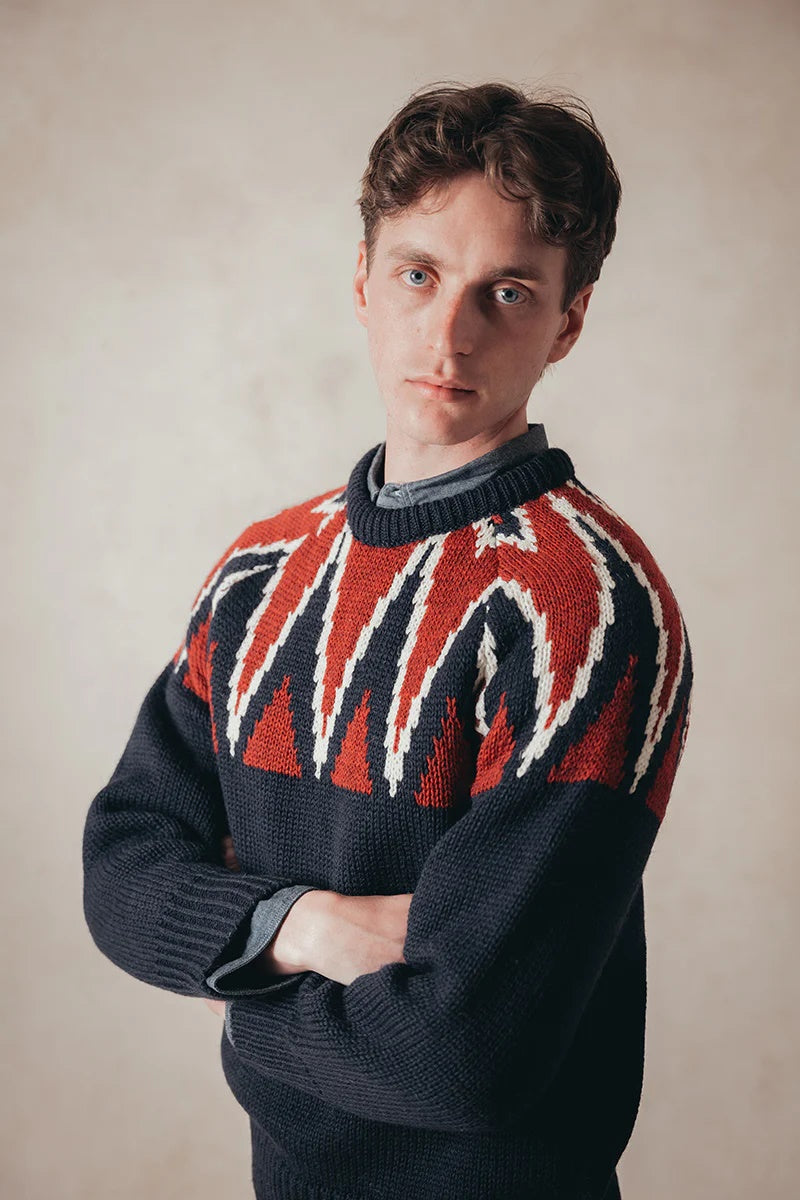 ◯ Nigel Cabourn - KEY CREW KNIT - NAVY