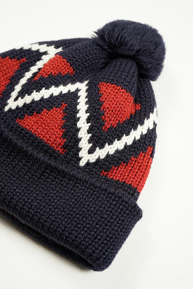 ◯ Nigel Cabourn - CREW BOBBLE HAT - NAVY