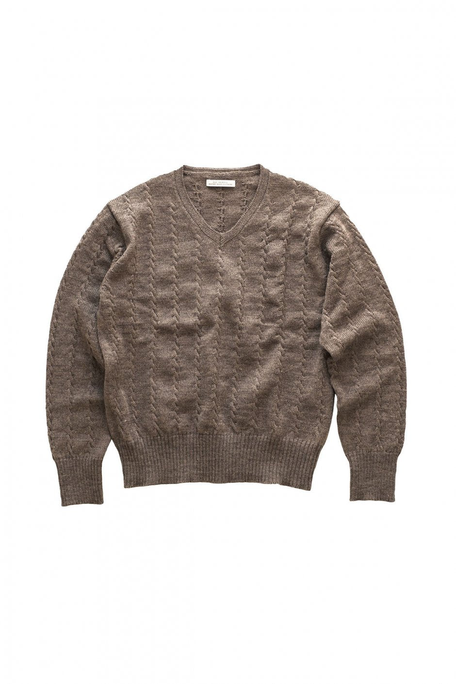 OLD JOE - TWEEDY YARN TENNIS SWEATER - TAUPE