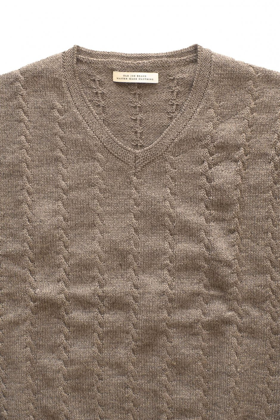 OLD JOE - TWEEDY YARN TENNIS SWEATER - TAUPE