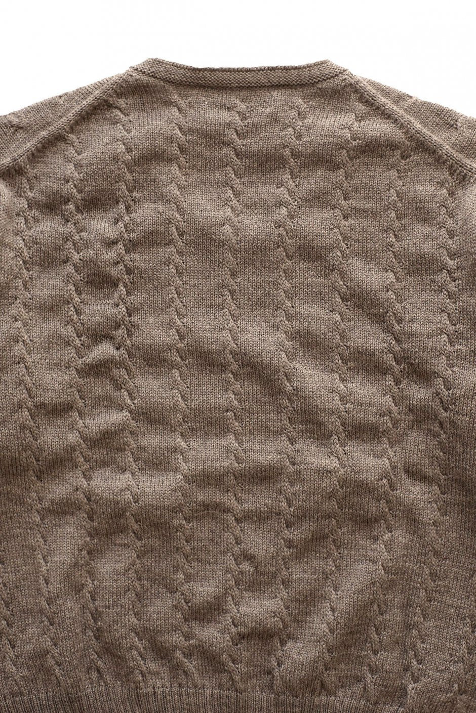 OLD JOE - TWEEDY YARN TENNIS SWEATER - TAUPE
