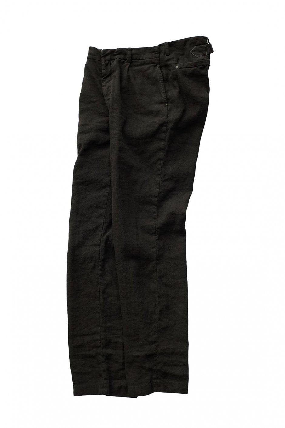 OLD JOE ★★★ - EXCLUSIVE ARTISAN SACK TROUSER - IRREGULAR HERRINGBONE BLACK