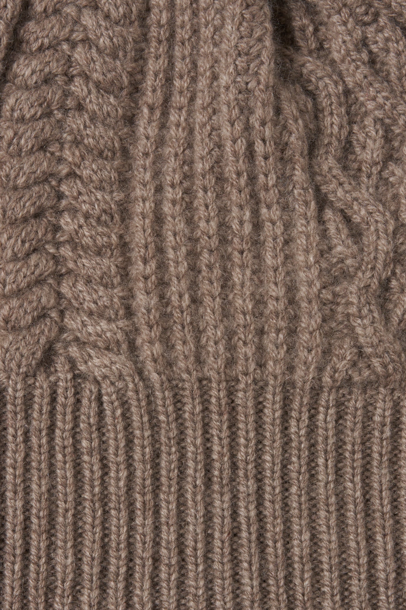 humoresque - knit cap -cable- greige