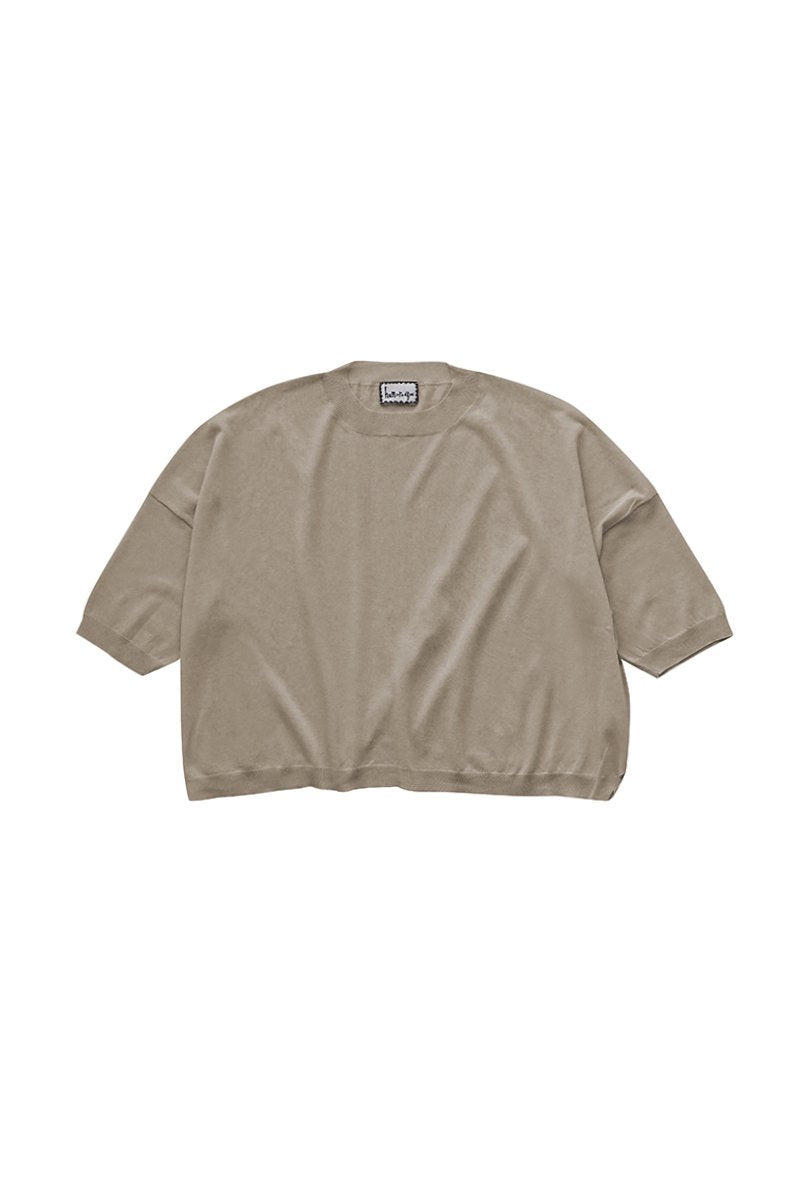 humoresque - CREWNECK KNIT - GRAY BEIGE