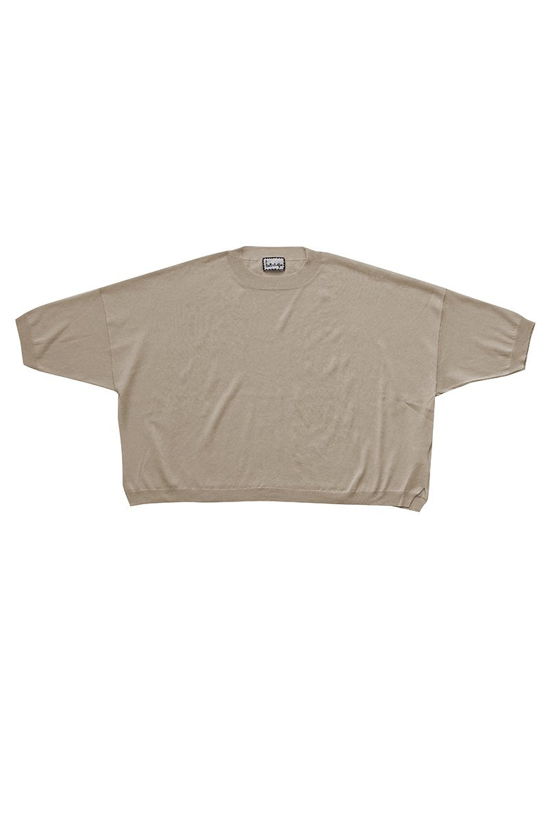 humoresque - CREWNECK KNIT - GRAY BEIGE