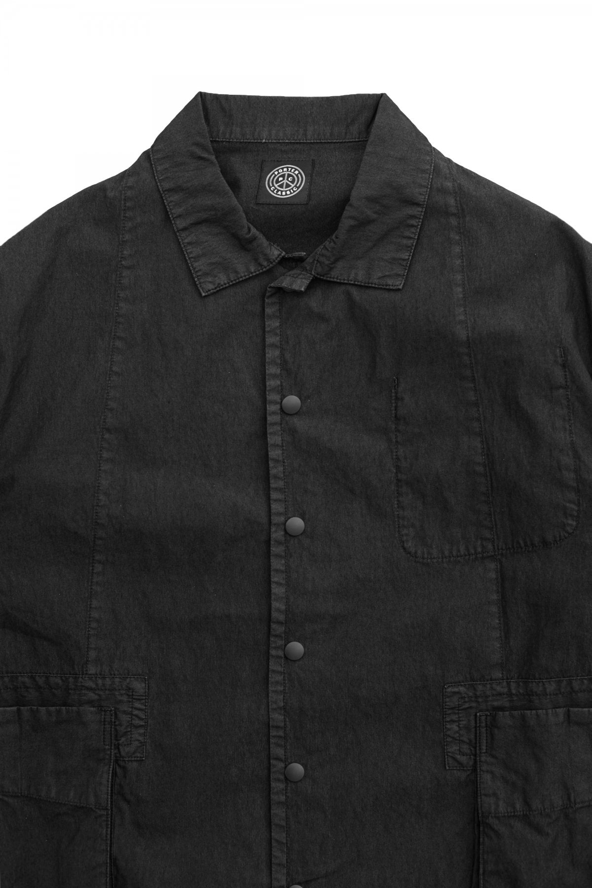 Porter Classic - POPLIN MIL-SHIRT JACKET - BLACK