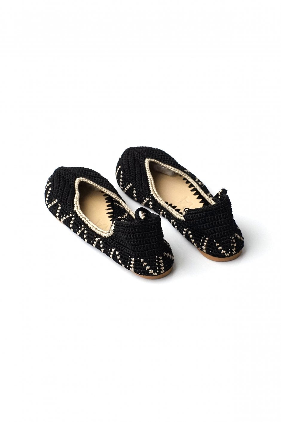 KASHURA - LACE UP BALLET SHOES - PEPPER BLACK