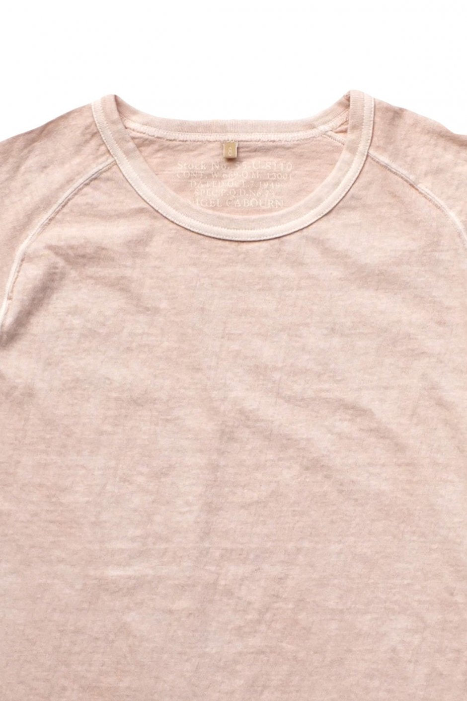 Nigel Cabourn woman - CREW NECK T-SHIRT - PIGMENT PINK
