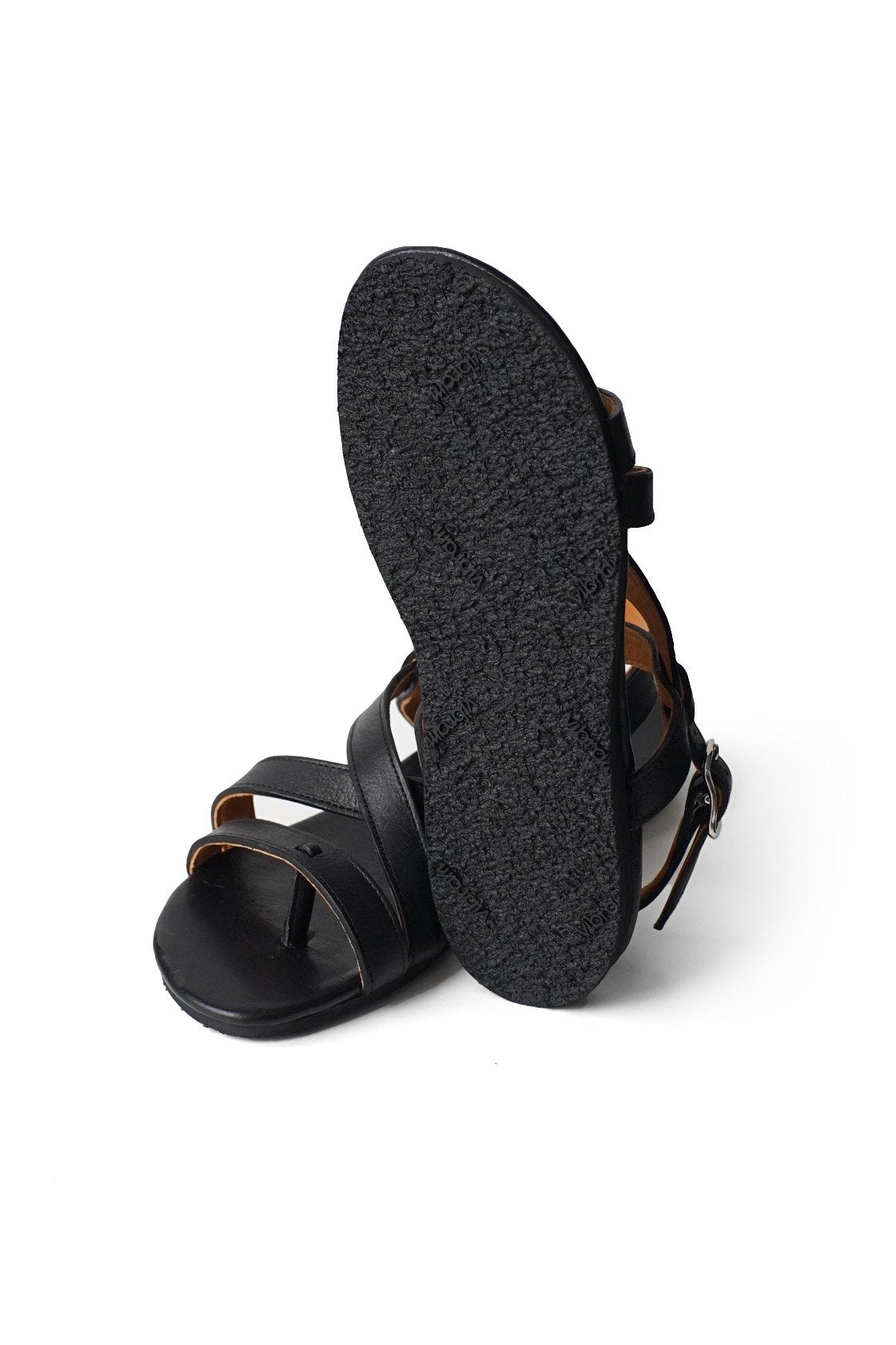 OLD JOE - NARROW GRUKHA SANDALE - BLACK KUDU LEATHER