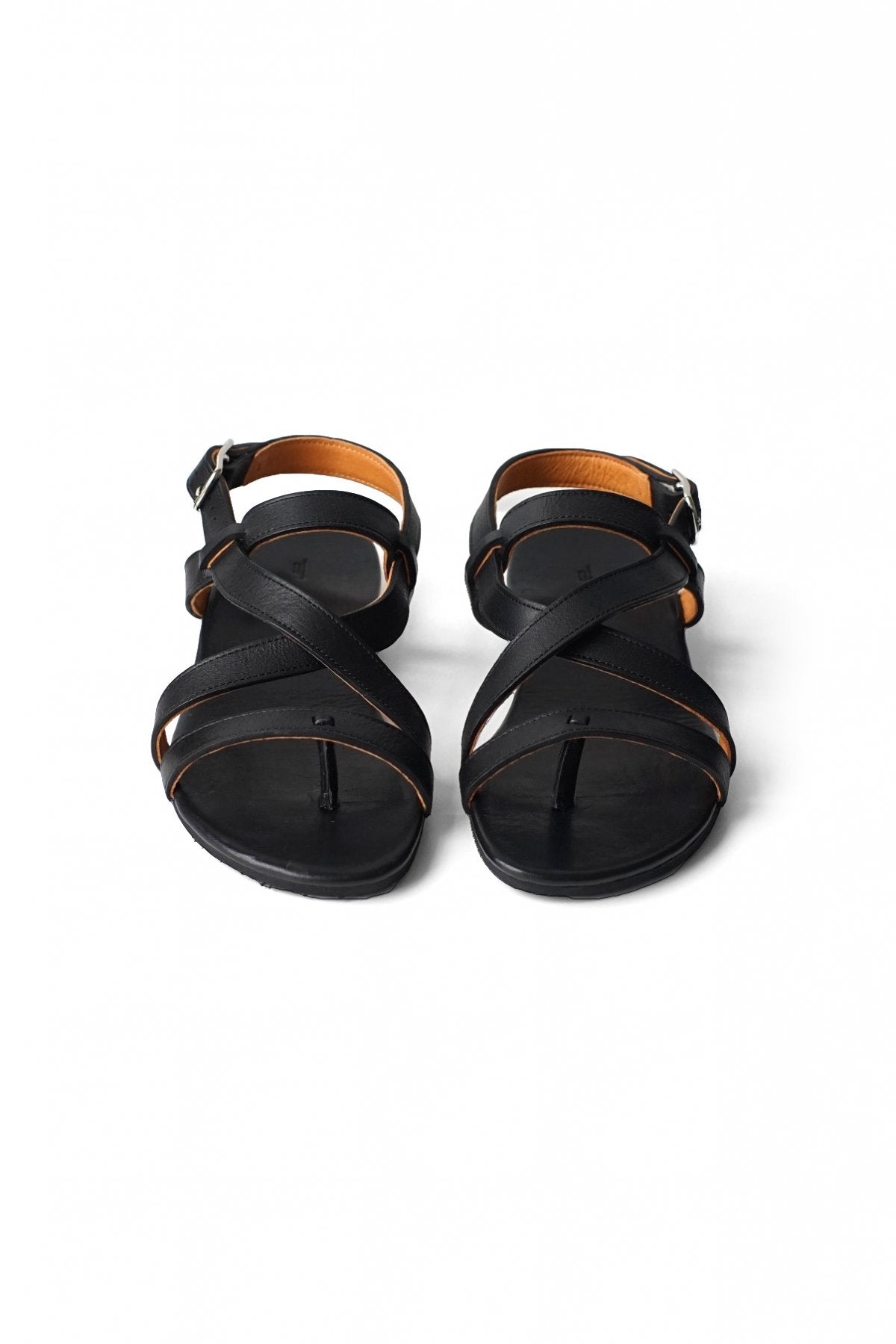 OLD JOE - NARROW GRUKHA SANDALE - BLACK KUDU LEATHER