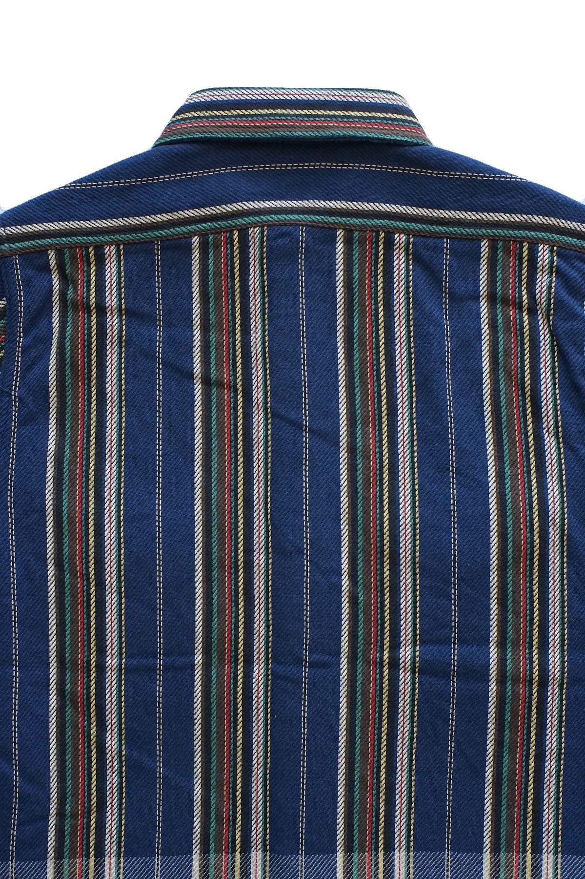Nigel Cabourn - BLANKET REVERSIBLE FLANNEL SHIRT - BLUE