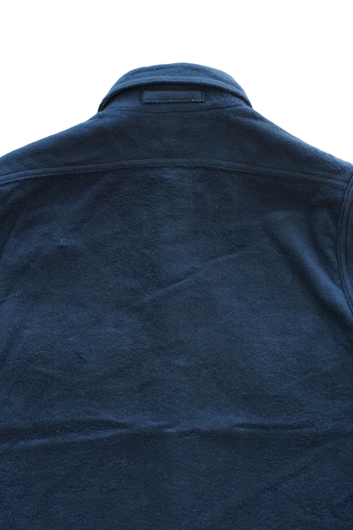 Nigel Cabourn - BLANKET REVERSIBLE FLANNEL SHIRT - BLUE