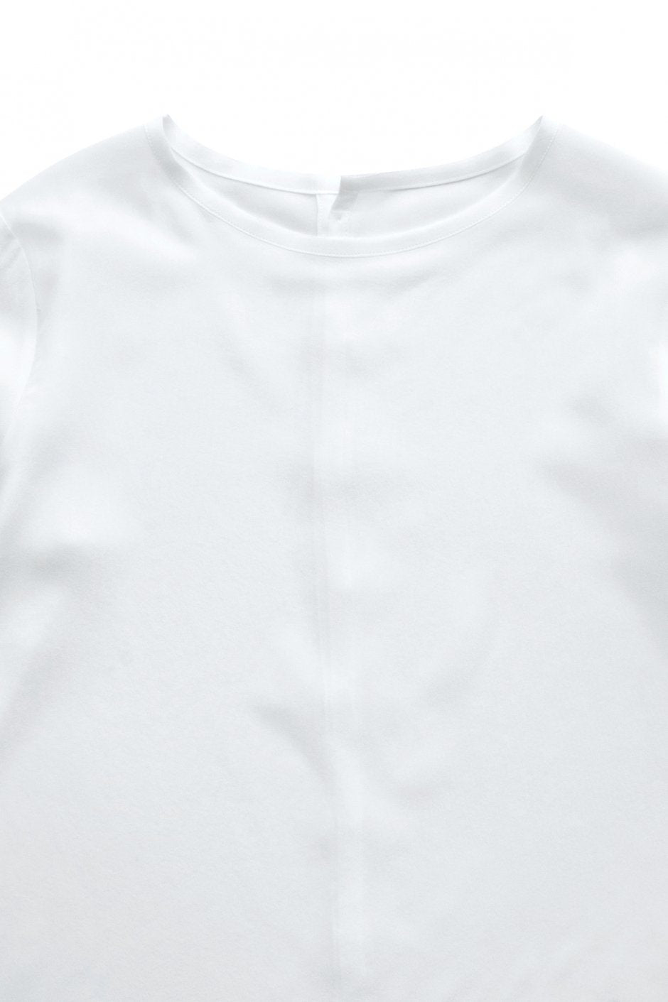 humoresque - PLAIN BLOUSE - WHITE SILK