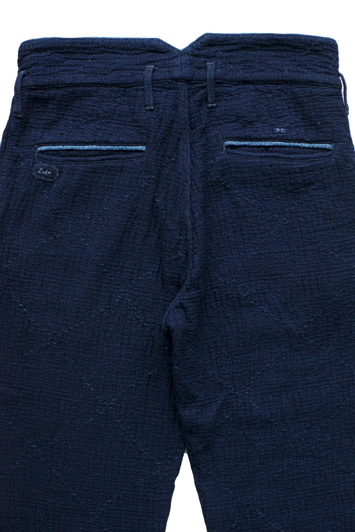 Porter Classic - SASHIKO GREASE PANTS - BLUE