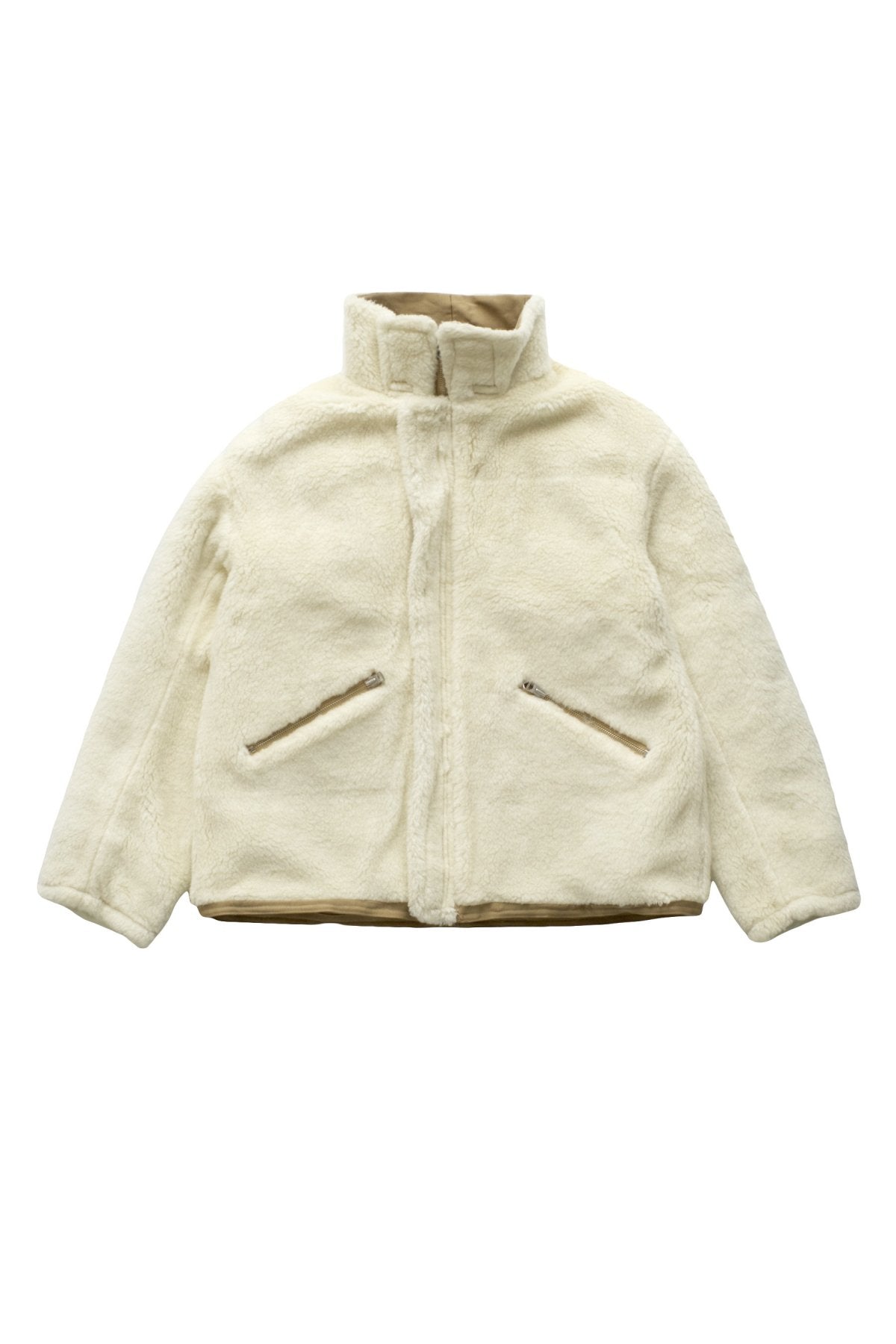 OLD JOE - ALPACA SHEARING AVIATOR JACKET - SAHARA