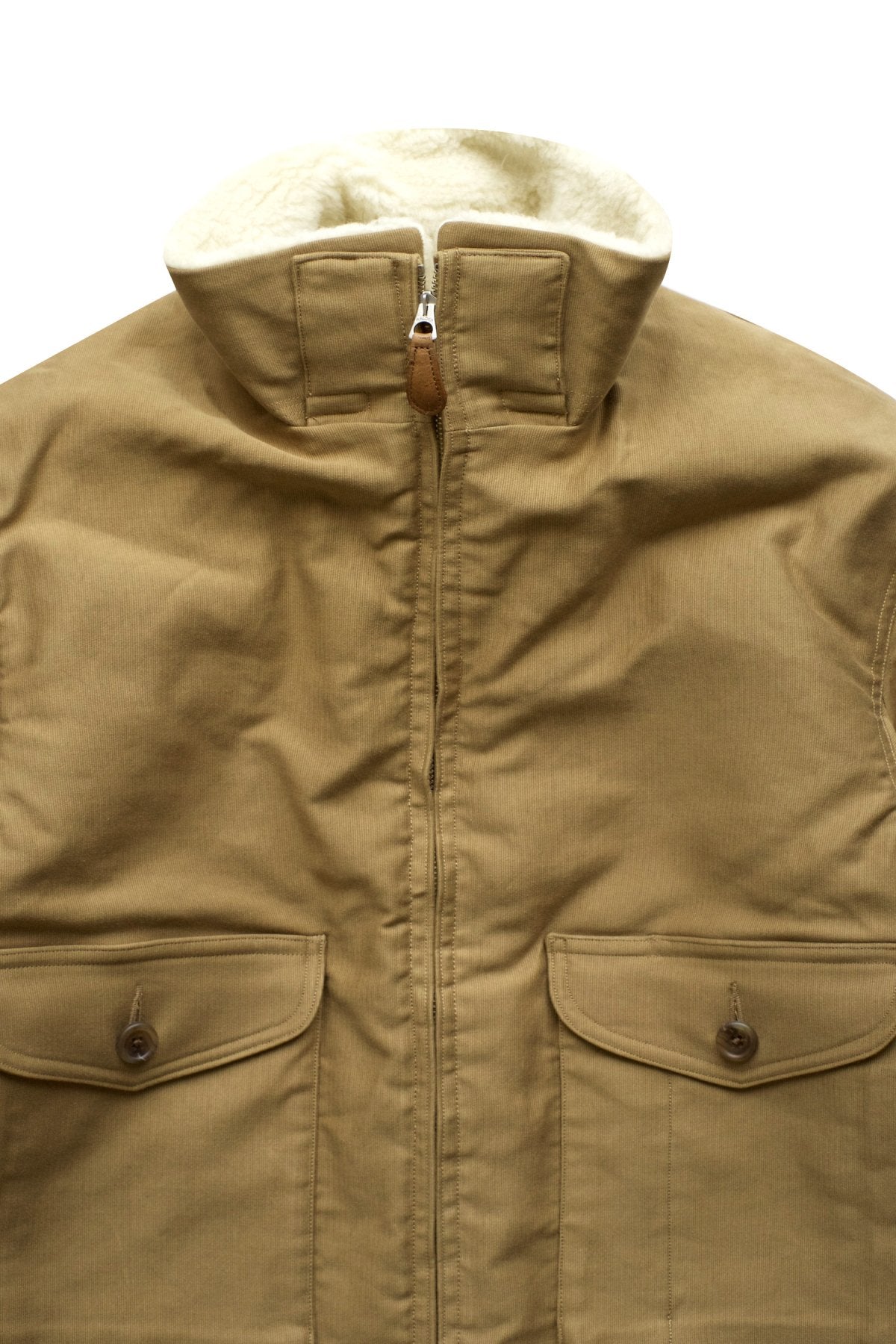OLD JOE - ALPACA SHEARING AVIATOR JACKET - SAHARA