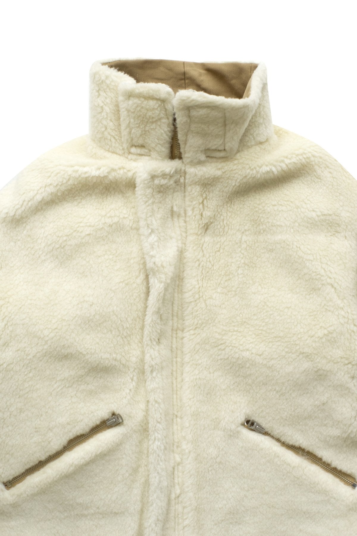 OLD JOE - ALPACA SHEARING AVIATOR JACKET - SAHARA