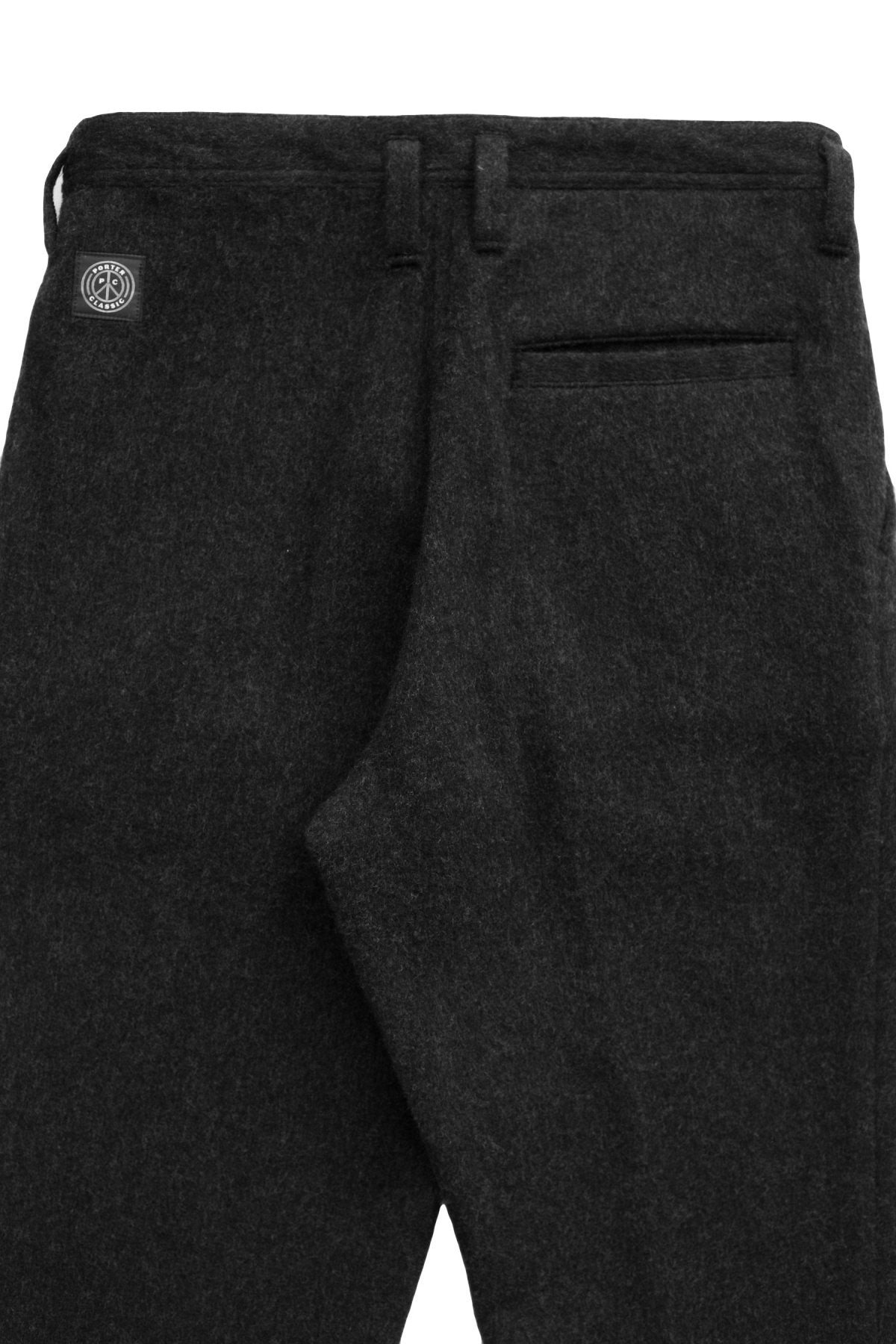 Porter Classic - WOOL & GAUZE CROPPED PANTS - BLACK