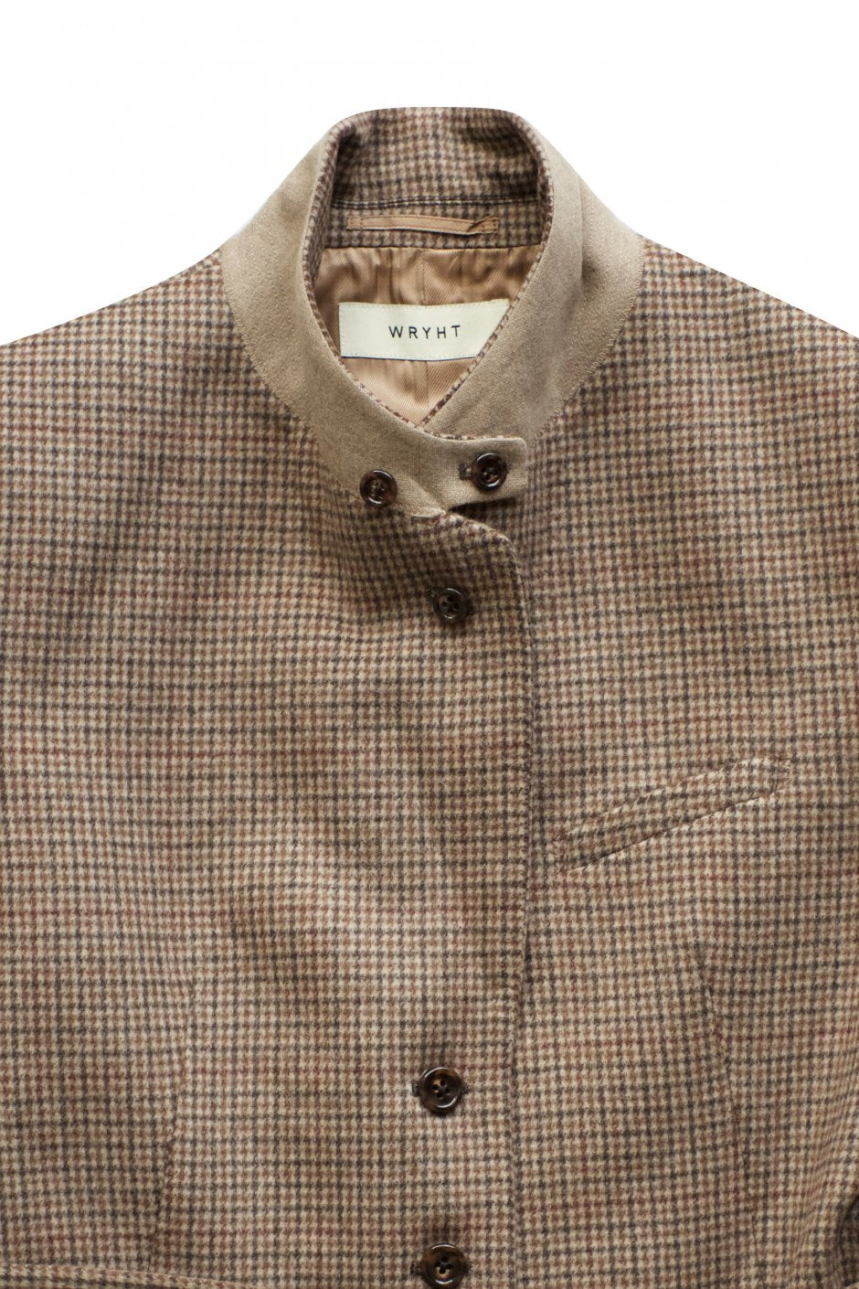 WRYHT - BELTED COUNTRY JACKET - COGNAC PLAID