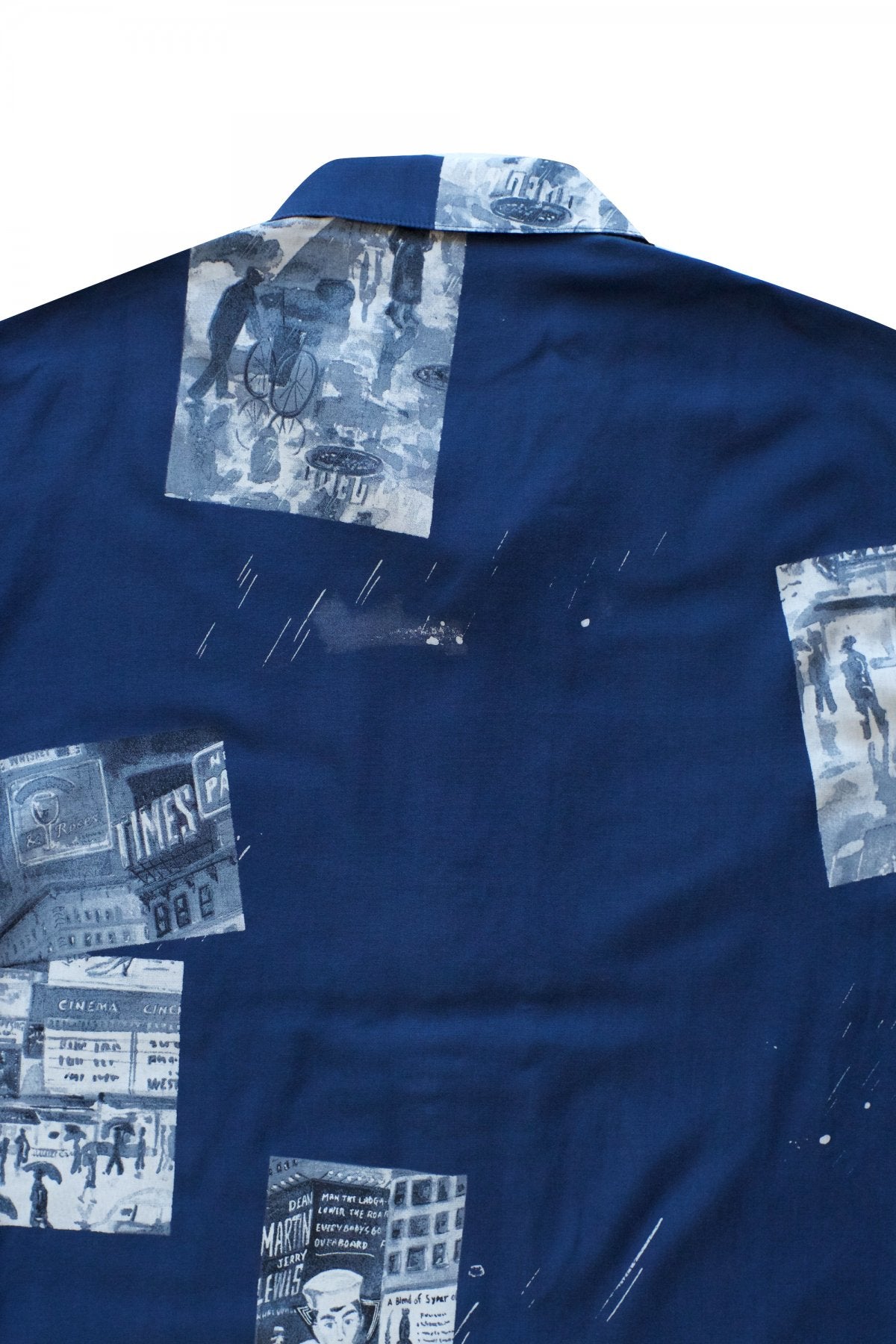 Porter Classic - ALOHA LONG SHIRT TIMES SQUARE - NAVY