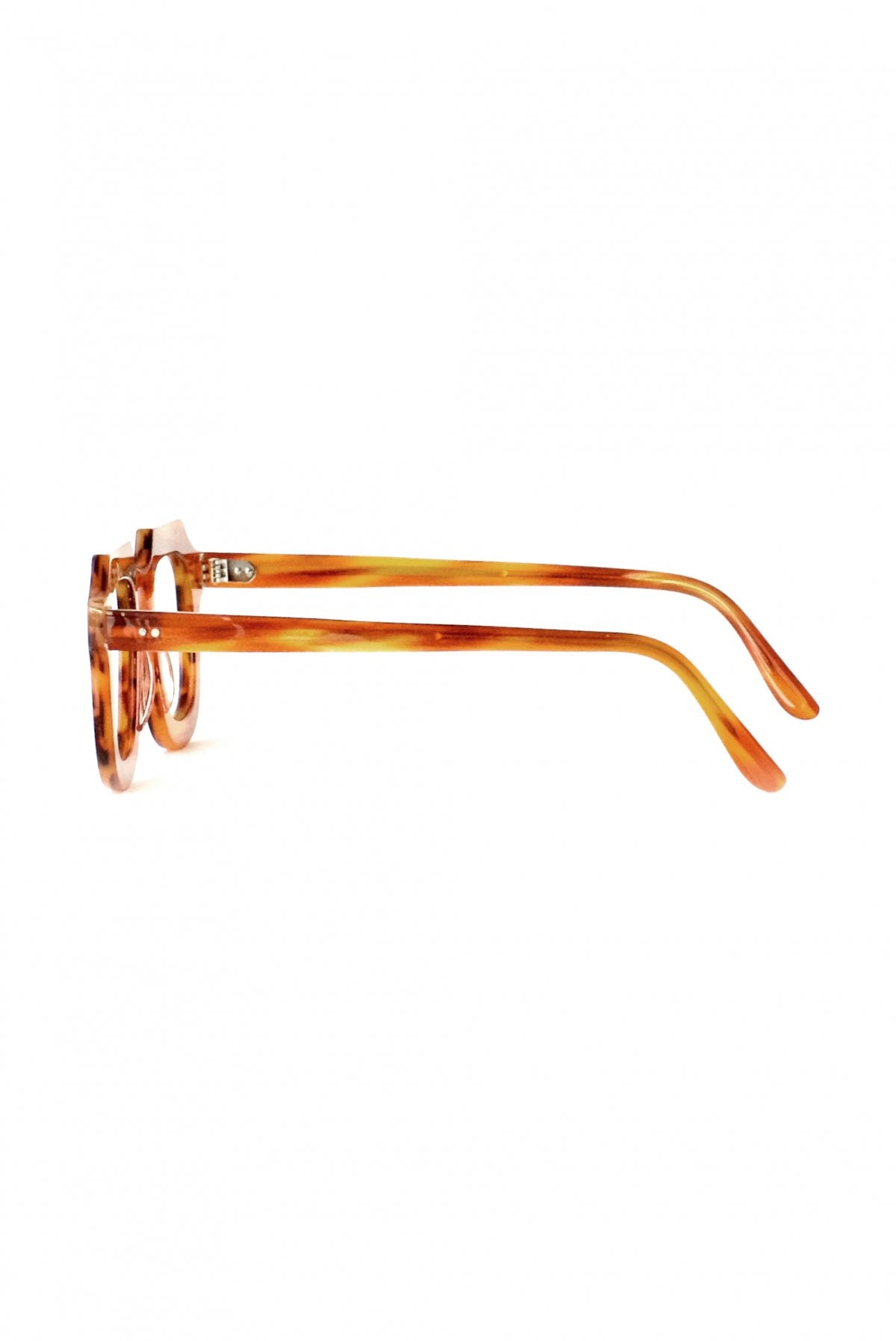 1950s HAND MADE FRANCE VINTAGE EYEGLASS GOBRIN HONEY GRAIN - OPT-403