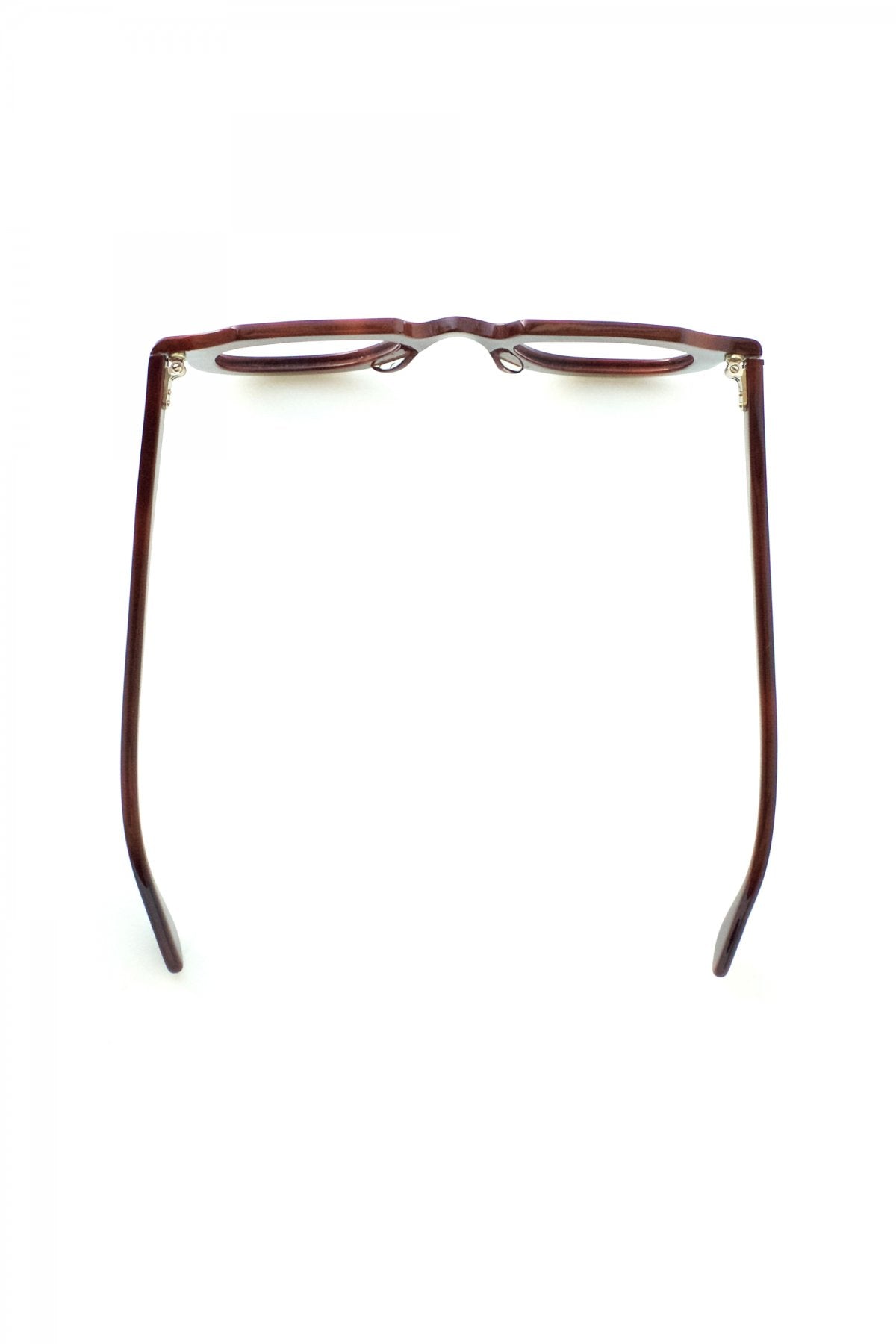1950s HAND MADE FRANCE VINTAGE EYEGLASS GOBRIN CHACOLATE MARBLE - OPT-404