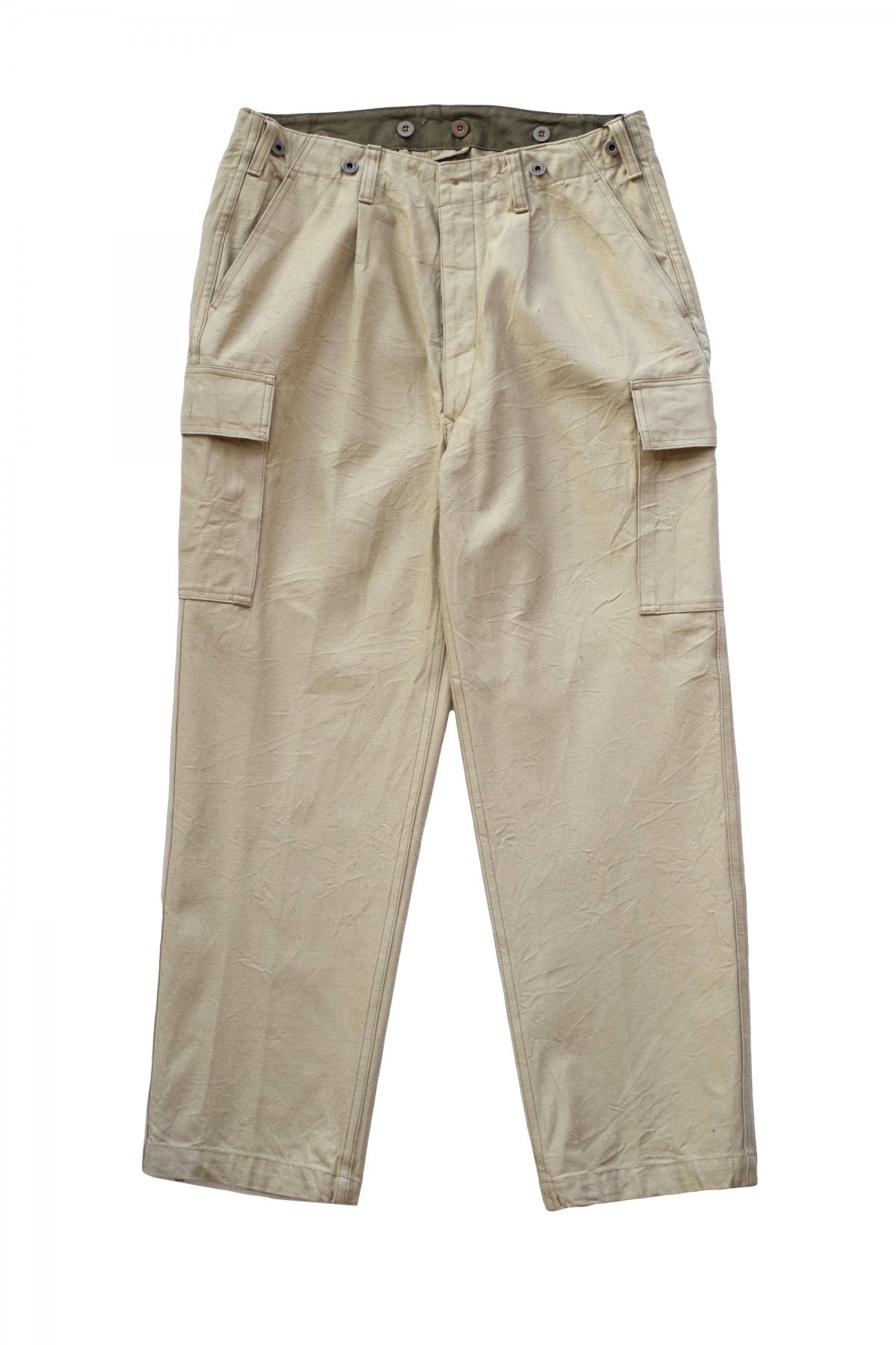 Nigel Cabourn - GERMAN ARMY SUSPENDER PANT - KHAKI