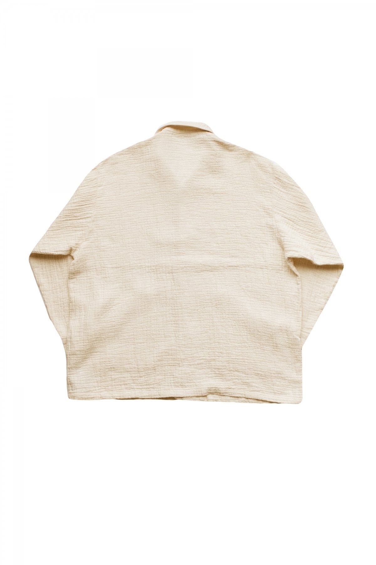 Porter Classic - SASHIKO LINEN PREMIUM PAJAMA CARDIGAN - WHITE