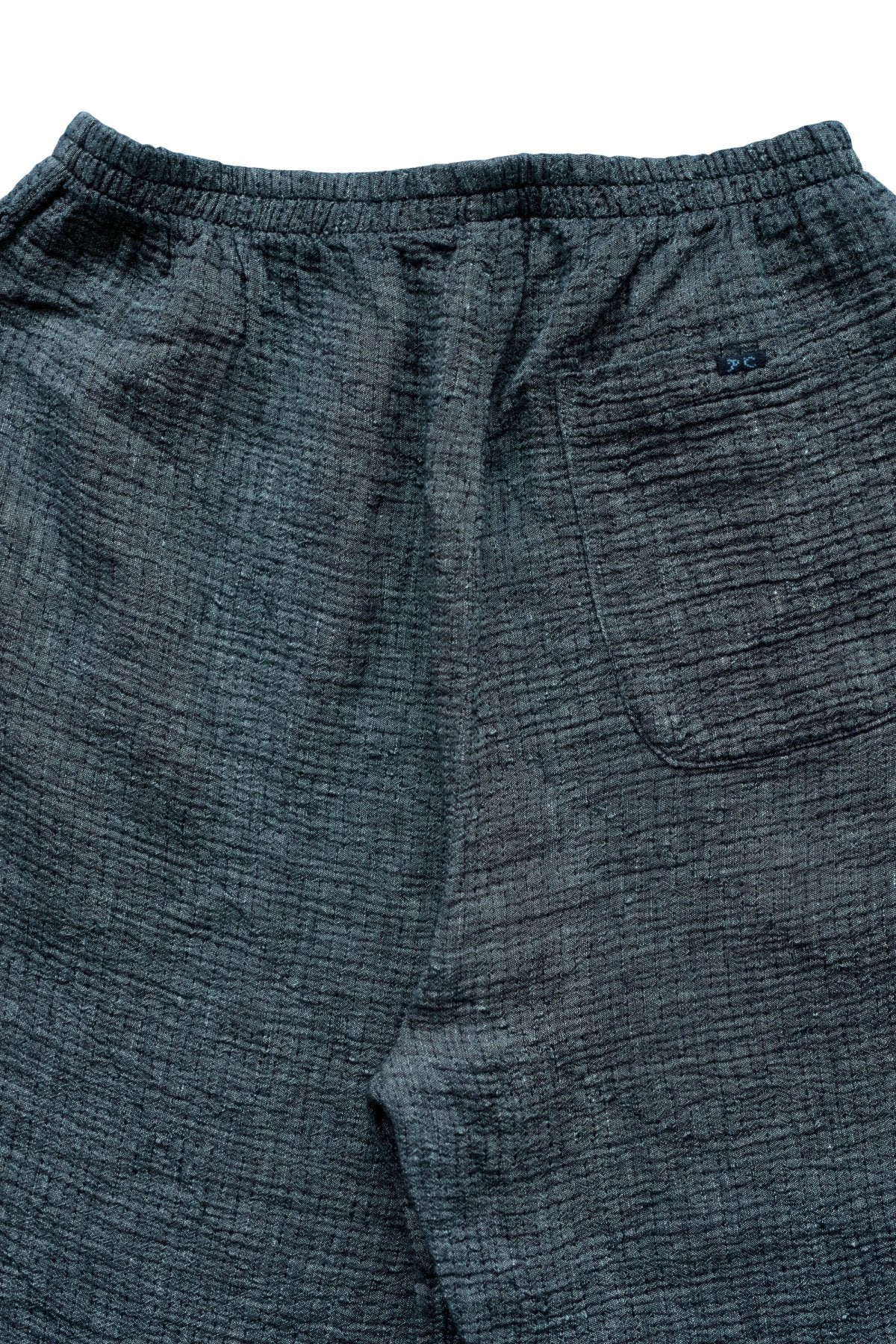 Porter Classic - SASHIKO LINEN PREMIUM PEACE PANTS - BLUE