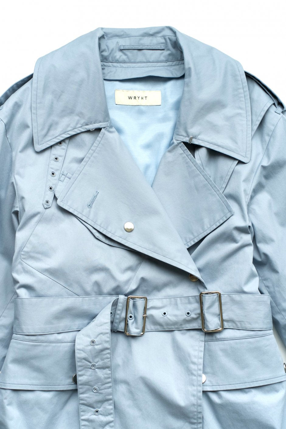WRYHT - MOTOR CYCLE TRENCH COAT - AZUR
