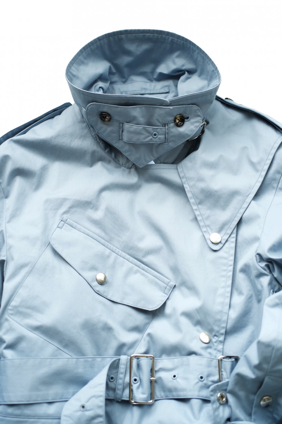 WRYHT - MOTOR CYCLE TRENCH COAT - AZUR