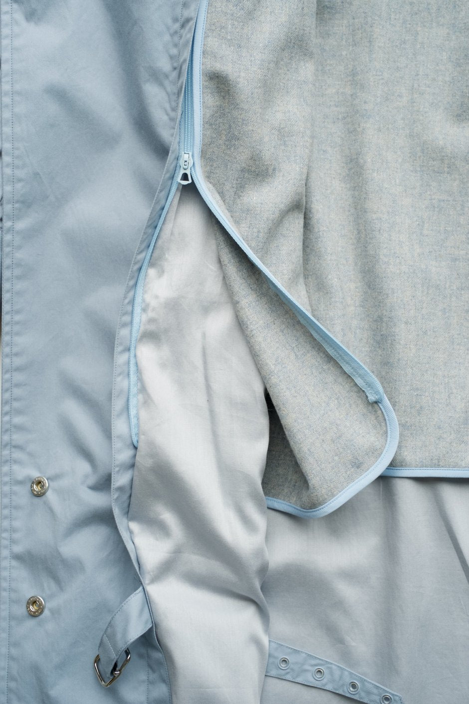 WRYHT - MOTOR CYCLE TRENCH COAT - AZUR