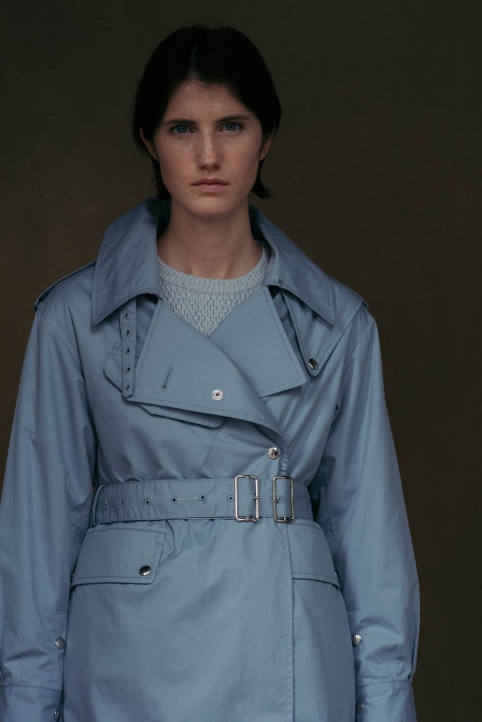 WRYHT - MOTOR CYCLE TRENCH COAT - AZUR