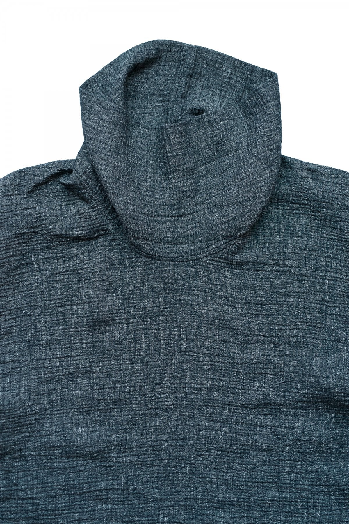 Porter Classic - SASHIKO LINEN PREMIUM PULLOVER - BLUE