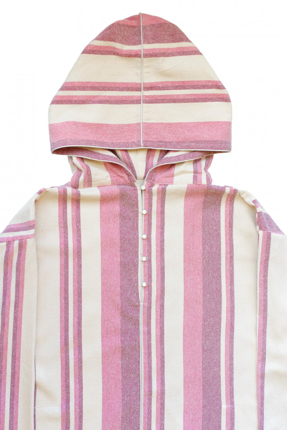 WRYHT - CONE HOODED MAXI TUNIC - ROSE STRIPE