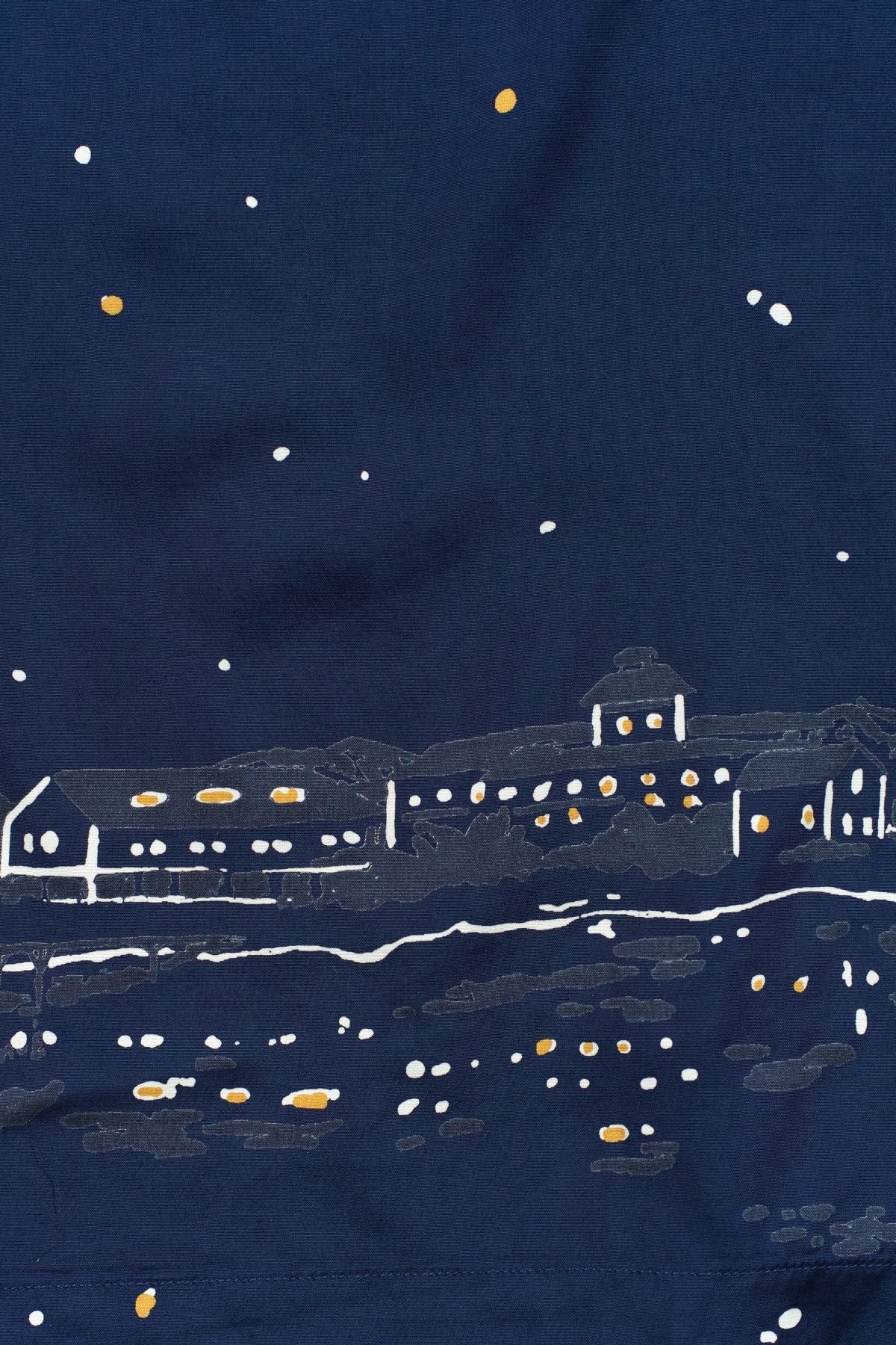Porter Classic - HONOLULU MOON NIGHT ALOHA SHIRT - NAVY