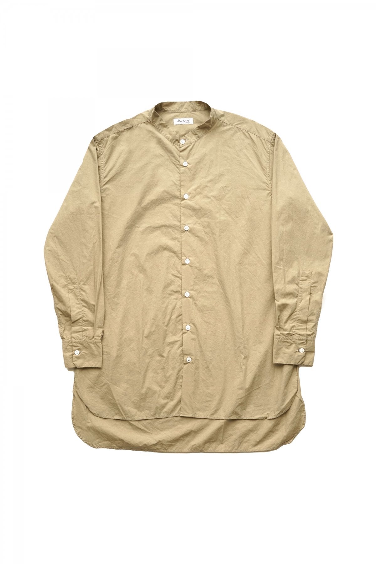Bergfabel - LONG FARMER SHIRT - STAND COLLAR - CREAM