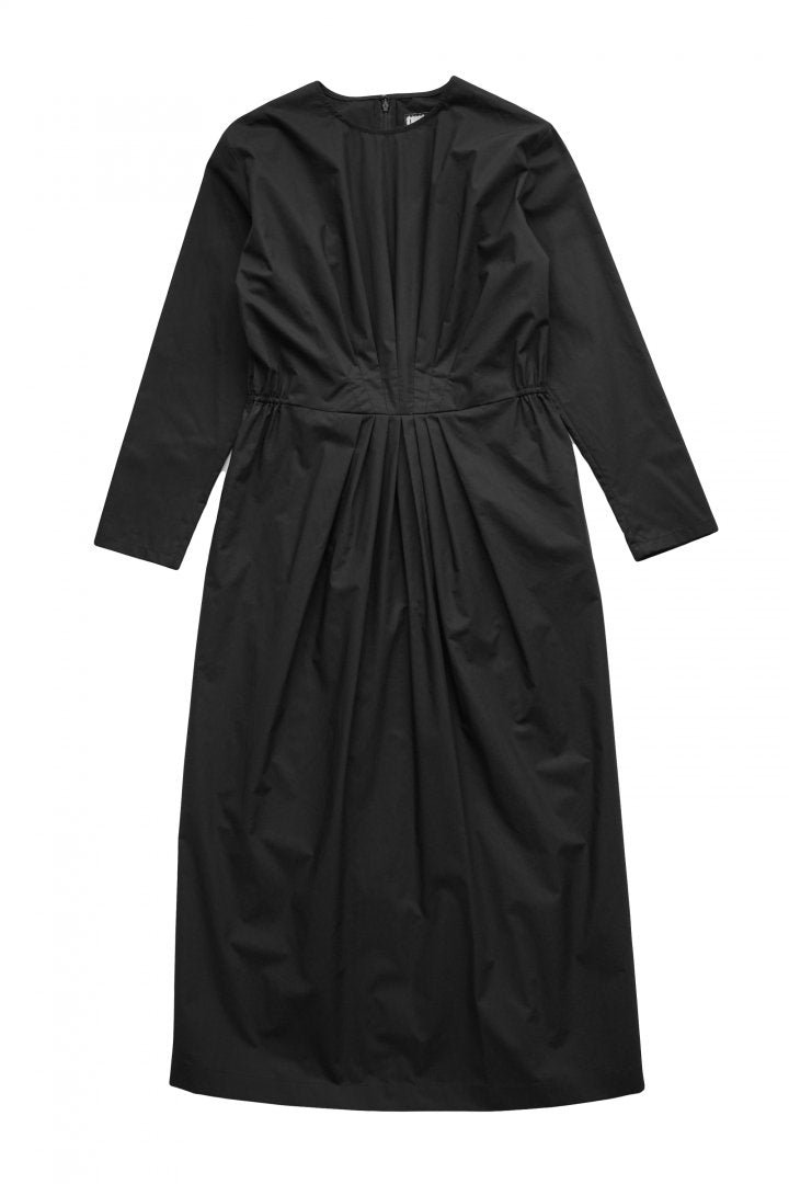 humoresque - FRONT TUCK DRESS - BLACK