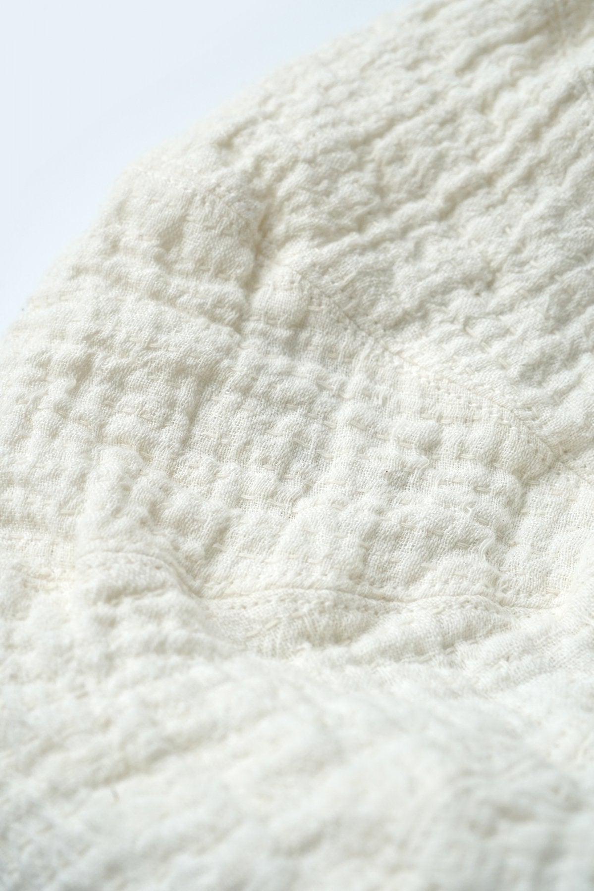 Porter Classic - SASHIKO LINEN PREMIUM SOFT BERET - WHITE