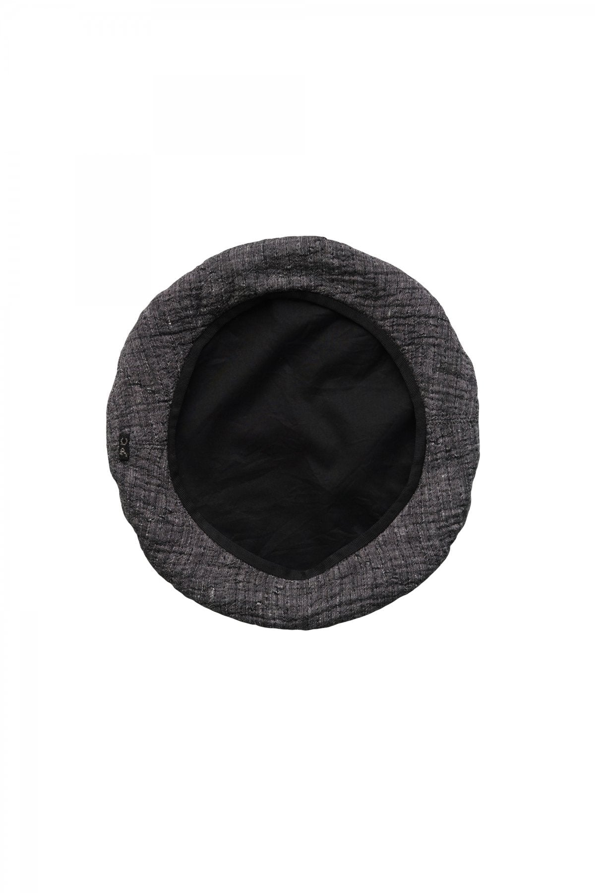 Porter Classic - SASHIKO LINEN PREMIUM SOFT JAZZ BERET - BLACK